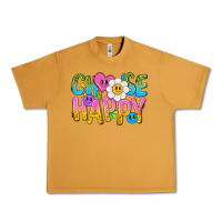 Peanut Butter choose happy with smile Urban Heavy Tee - NancyCooperArtShop