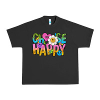Pigment Black choose happy with smile Urban Heavy Tee - NancyCooperArtShop