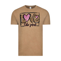 Vintage Coffee love like jesus Vintage Tee - MaliasSmallBusiness