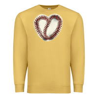 Antique Gold Baseball ball heart Premium Sweatshirt - HowdyJamesFarm