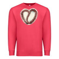 Cardinal Baseball ball heart Premium Sweatshirt - HowdyJamesFarm