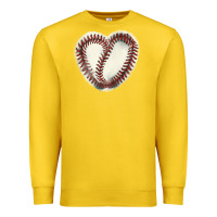 Lemon Baseball ball heart Premium Sweatshirt - HowdyJamesFarm