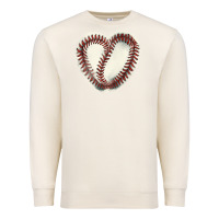 Sandshell Baseball ball heart Premium Sweatshirt - HowdyJamesFarm