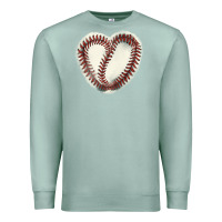 Seafoam Baseball ball heart Premium Sweatshirt - HowdyJamesFarm
