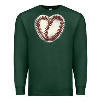 Sports Green Baseball ball heart Premium Sweatshirt - HowdyJamesFarm
