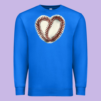Baseball Ball Heart Premium Sweatshirt Designed By Howdyjamesfarm