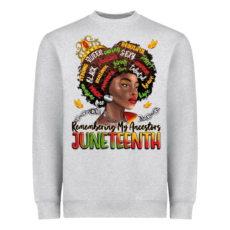 Remembering My Ancestors Juneteenth Heavyweight Sweatshirt by LillyAllenDesigns | Teevron