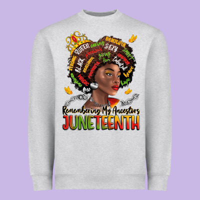 Remembering My Ancestors Juneteenth Heavyweight Sweatshirt Designed By Lillyallendesigns