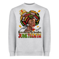 Heather Grey remembering my ancestors juneteenth Heavyweight Sweatshirt - LillyAllenDesigns