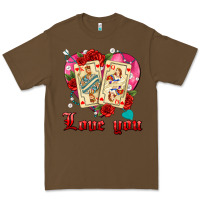 Cacao love you playing cards roses and pearls Premium Tee - AdoDesignShop