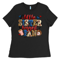 Black little sister biggest fan baseball Ladies Tee - Jasminsmagicworld