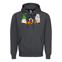 Smoke Halloween gnomes Zipper Hoodie - NancyCooperArtShop