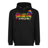 Black We are all human Heavyweight Hoodie - CowGirlArtShop