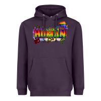 Plum We are all human Heavyweight Hoodie - CowGirlArtShop