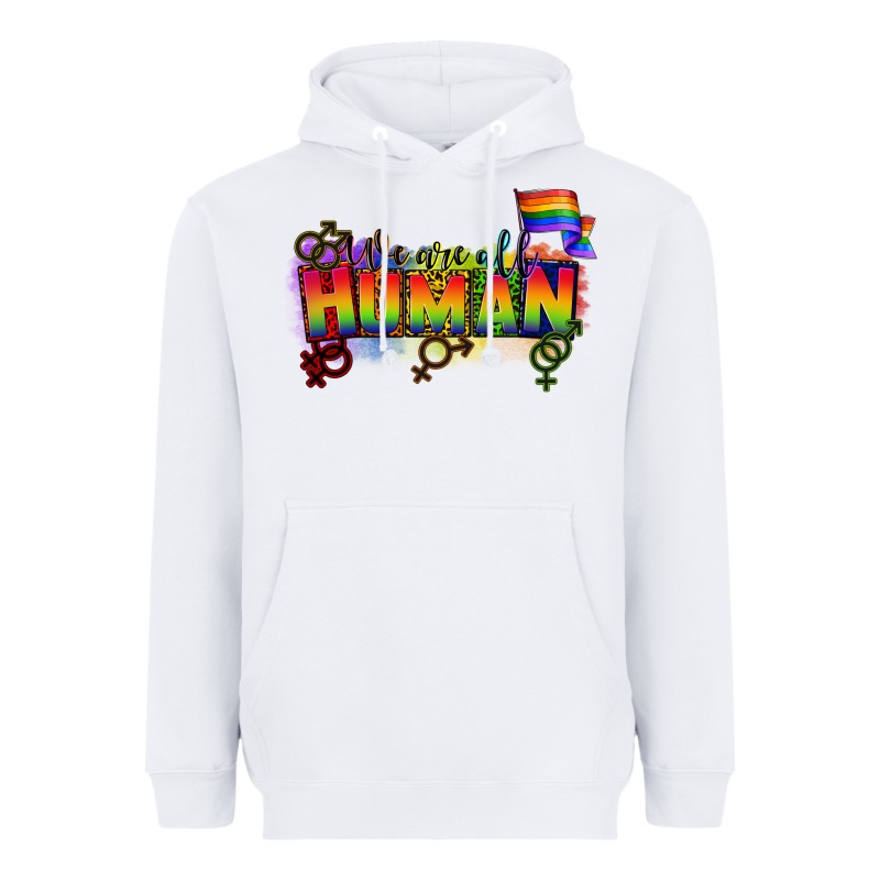 We Are All Human Heavyweight Hoodie by CowGirlArtShop | Teevron