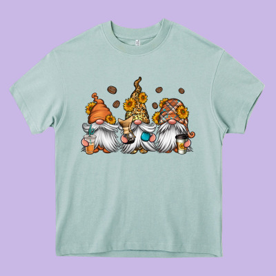 Coffee Gnomes Heavy Core Tee Designed By Jasminsmagicworld