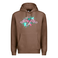 Chestnut cancer ribbon with angel wings Premium Hoodie - CowGirlArtShop