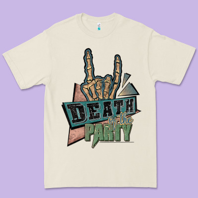 Death Of The Party White Premium Tee Designed By Jahusdesignshop