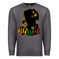 Charcoal Heather Blessed black history Premium Sweatshirt - HowdyJamesFarm