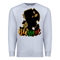 Heather Grey Blessed black history Premium Sweatshirt - HowdyJamesFarm