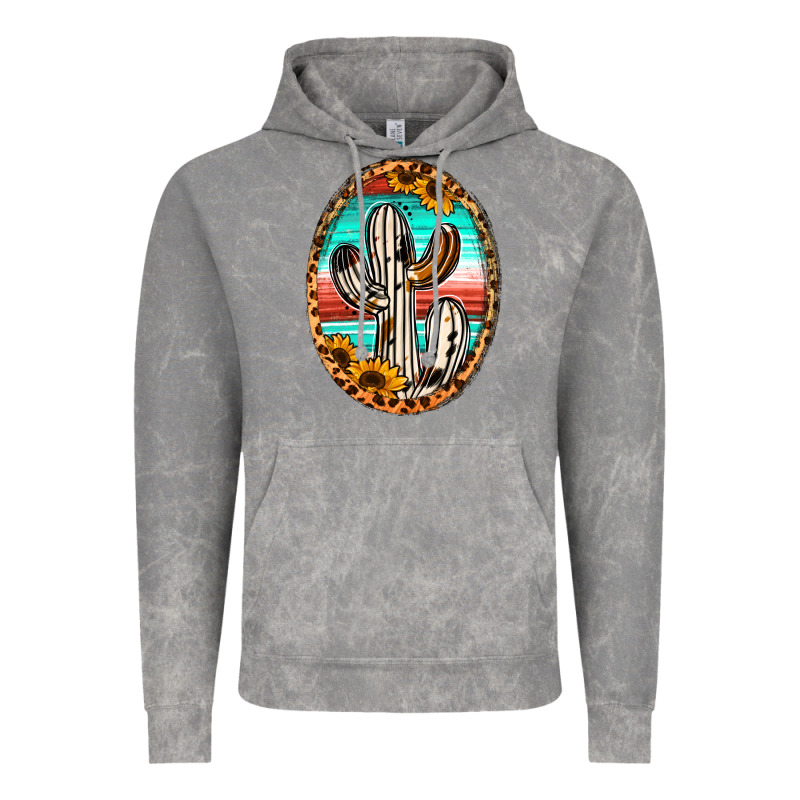 Cowhide Serape And Sunflower Cactus Vintage Hoodie by Jasminsmagicworld | Teevron