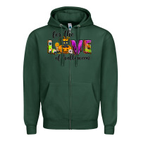 Sports Green For the love of Halloween Zipper Hoodie - NancyCooperArtShop