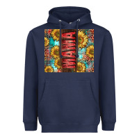 Navy Mama Sunflower Heavyweight Hoodie - CowGirlArtShop