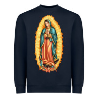 Navy our lady of guadalupe Heavyweight Sweatshirt - LillyAllenDesigns