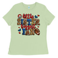 Matcha little sister biggest fan american football Ladies Tee - Jasminsmagicworld
