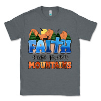 Charcoal Heather faith can move mountains Classic Tee - MaliasSmallBusiness