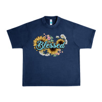 Navy blessed Urban Heavy Tee - NancyCooperArtShop