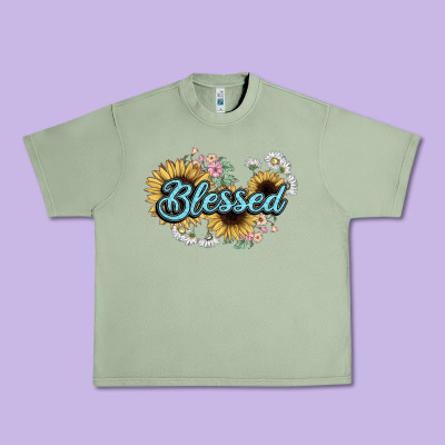 Blessed Urban Heavy Tee Designed By Nancycooperartshop