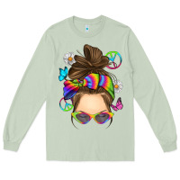 Matcha messy bun tie dye Long Sleeve Tee - RanaPortraitStore