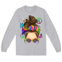 Moon Dust messy bun tie dye Long Sleeve Tee - RanaPortraitStore