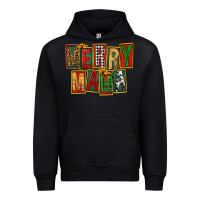 Black merry mama Urban Hoodie - FaDigitalArtStudio