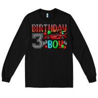 Black birthday boy 3 Long Sleeve Tee - BundleAndBundleShop