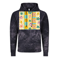 Cloud Black retro daisy Vintage Hoodie - MaliasSmallBusiness