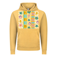 Vintage Mustard retro daisy Vintage Hoodie - MaliasSmallBusiness