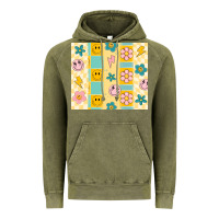 Vintage Olive retro daisy Vintage Hoodie - MaliasSmallBusiness