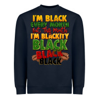 Navy juneteenth im black every month Heavyweight Sweatshirt - LillyAllenDesigns