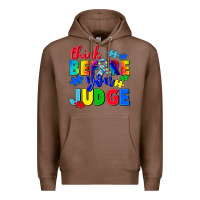 Chestnut think before you judge Premium Hoodie - CowGirlArtShop