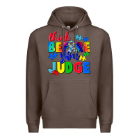 Coffee think before you judge Premium Hoodie - CowGirlArtShop