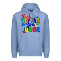 Colony Blue think before you judge Premium Hoodie - CowGirlArtShop