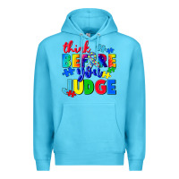 Ocean Blue think before you judge Premium Hoodie - CowGirlArtShop