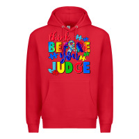 Red think before you judge Premium Hoodie - CowGirlArtShop