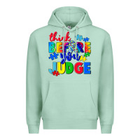 Seafoam think before you judge Premium Hoodie - CowGirlArtShop