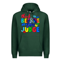 Sports Green think before you judge Premium Hoodie - CowGirlArtShop