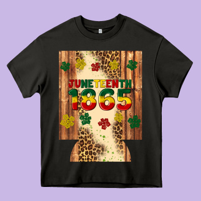 Juneteenth 1865 12 Oz Can Cooler (regular) Heavy Core Tee Designed By Artiststas