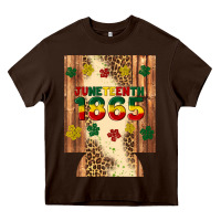 Chocolate Brown juneteenth 1865 12 oz can cooler (regular) Heavy Core Tee - Artiststas