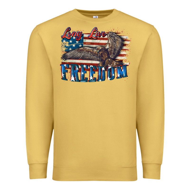 Long Live Freedom 4th Of July Premium Sweatshirt by CowGirlArtShop | Teevron